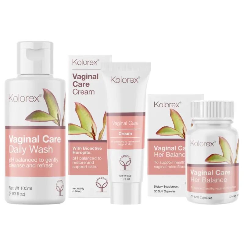 Kolorex Women’s Vaginal Care: 3-Step Bundle for Complete Intimate Balance & Protection