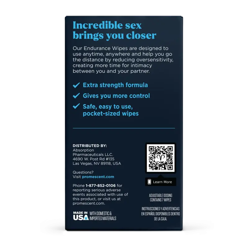 Promescent Delay Wipes for Last Longer & Better Performance