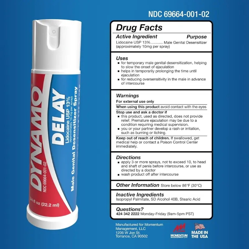 Dynamo Delay Endurance Spray - Last Longer & Stay in the Moment
