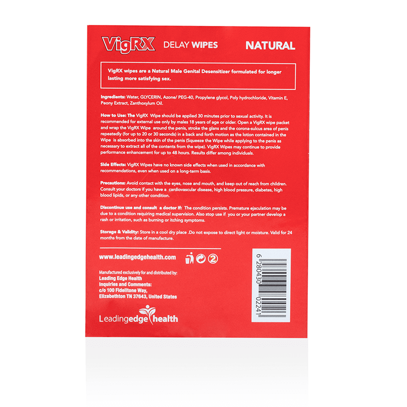VigRX® Delay Wipes – Male Control Support