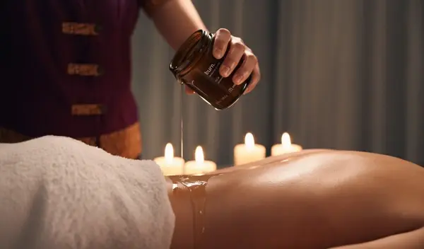 Massage candle melts to warm oil