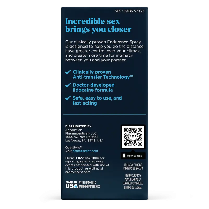 Promescent Endurance Delay Spray – Last Longer Performance & Control