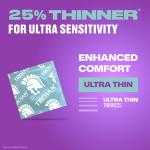 Trojan® Ultra-Thin Condoms – Maximum Sensitivity & Natural Feel