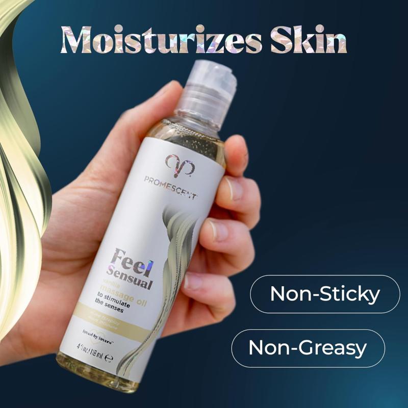 Promescent Vanilla Massage Oil for Relaxation & Intimate Comfort