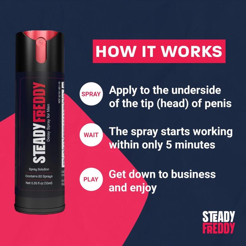 Steady Freddy Delay Spray - Last Longer in Bed